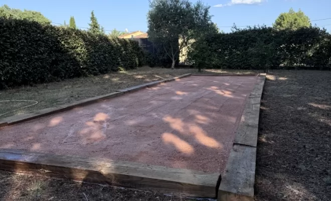 Création d'un jeu de boules, Brignoles, Eden Provence 